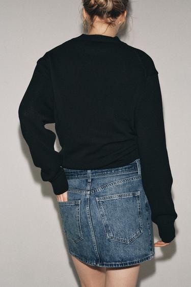 JUPE COURTE EN DENIM ZW COLLECTION - Bleu de Zara - Image 2