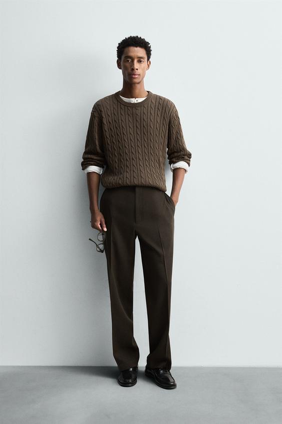 REGULAR FIT WOOL PANTS