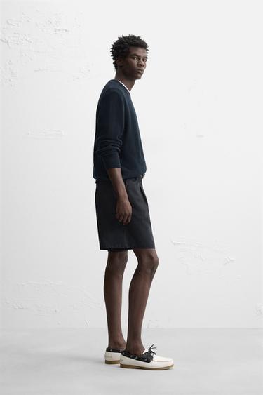 JERSEY REGULAR FIT STRUCTURÉ - Bleu marine de Zara - Image 3
