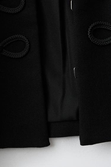 VESTE CINTRÉE À BOUTONS - Noir de Zara - Image 6