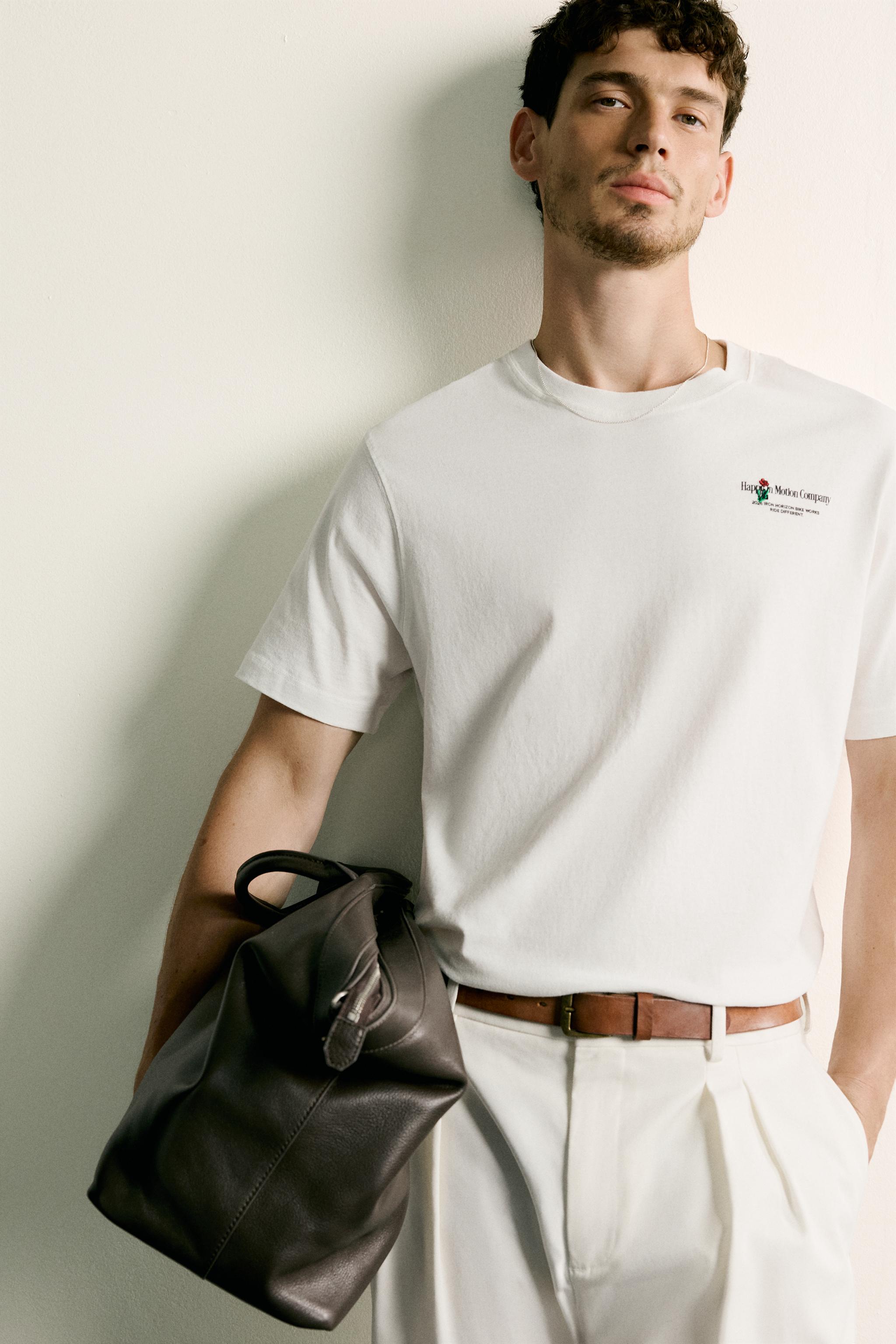 COMBINED PRINT REGULAR FIT T-SHIRT - Oyster-white | ZARA United States