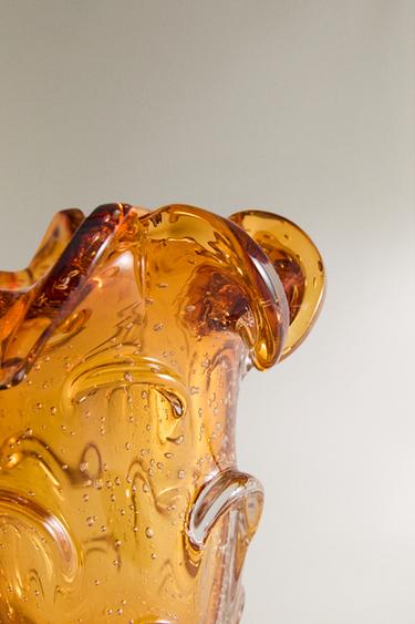 SMALL IRREGULAR DECORATIVE VASE - Orange by Zara - Image 3