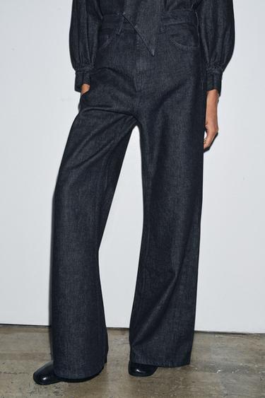 ZW COLLECTION HIGH-WAIST WIDE-LEG JEANS - Blue by Zara