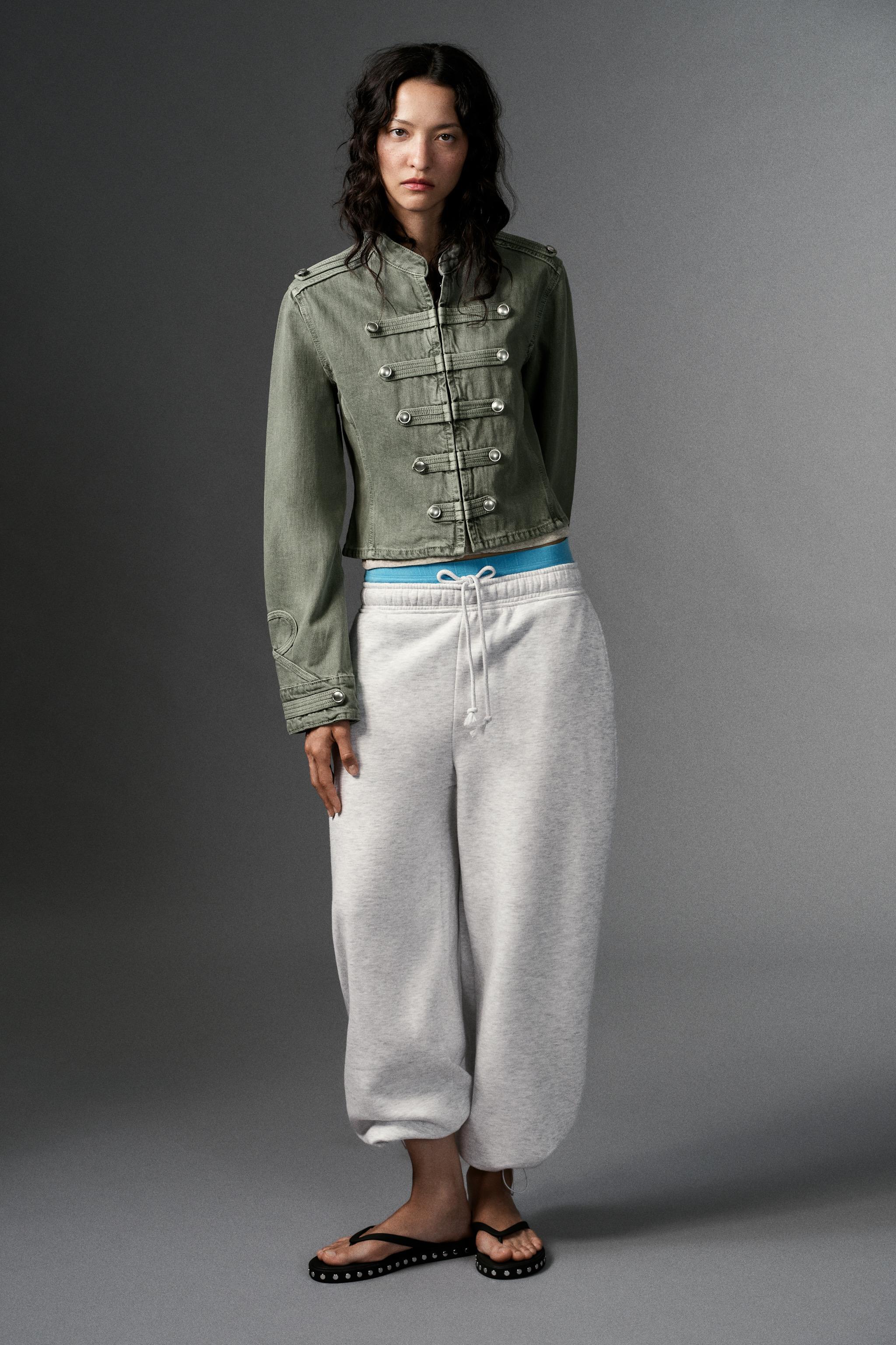 FITTED BUTTON JACKET — Green