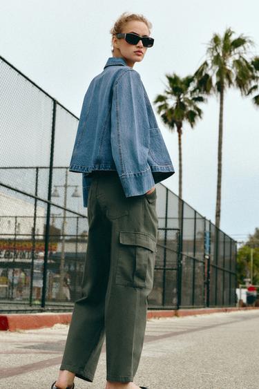 BLOUSON COURT Z1975 EN DENIM - Bleu moyen de Zara - Image 3