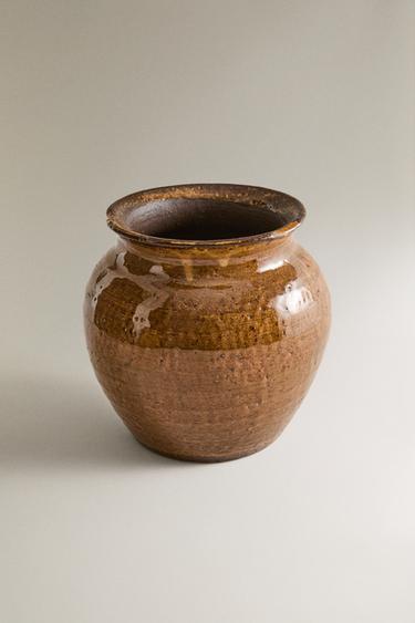 CERAMIC VASE - Brown by Zara