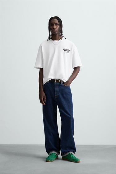 T-SHIRT WITH RAISED PRINTS - White by Zara - Image 0