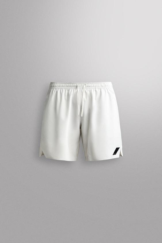 Zara 基本款訓練短褲 - 白色 - 圖片 0