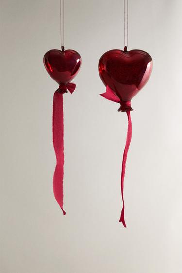 HARTVORMIGE BALLON KERSTBOOMHANGER - Rood van Zara - Afbeelding 0