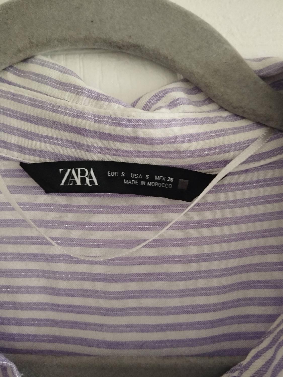METALLIC THREAD STRIPED SHIRT WITH KNOT - Image 3