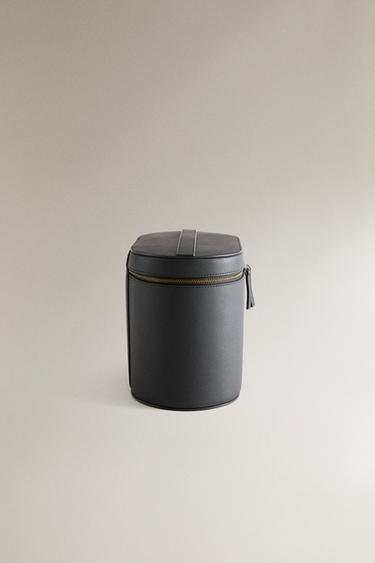 TROUSSE DE TOILETTE CUIR OVALE - Noir de Zara - Image 2