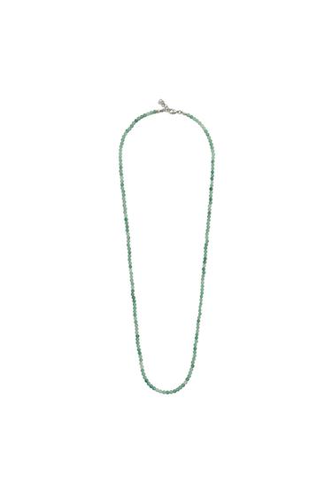 CADENA ABALORIOS PIEDRA - Verde agua de Zara