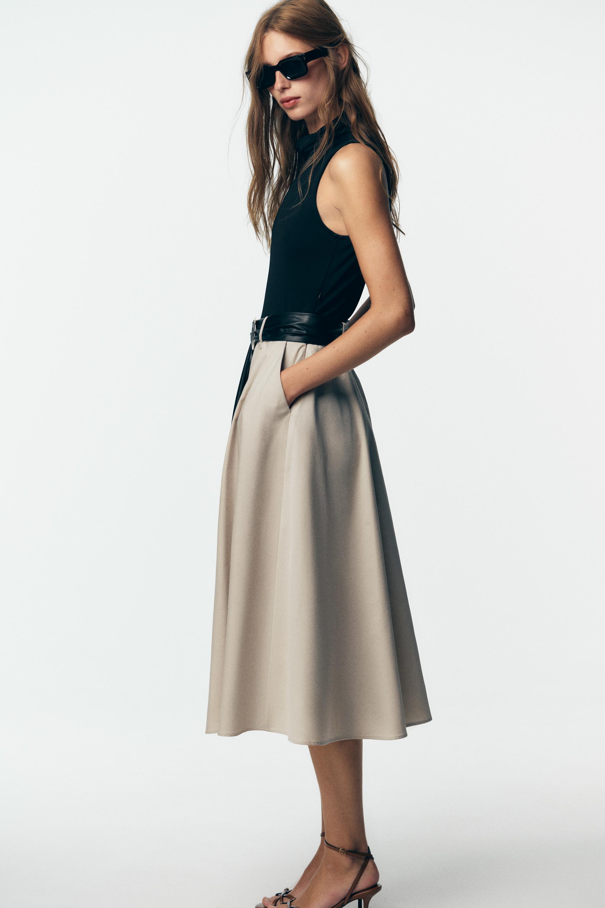 ZARA ホルターネックミディ丈ワンピース 1165/164 ホルターネックミディ丈ワンピース - ブラック | ZARA Japan / 日本