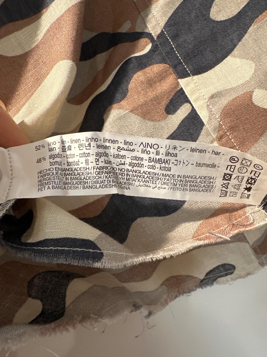 PRINTED LINEN BLEND OVERSHIRT - Image 3