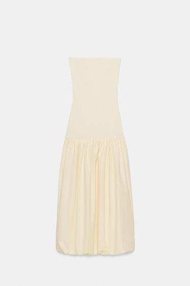 ROBE BUSTIER BIMATIÈRE - Écru de Zara - Image 0