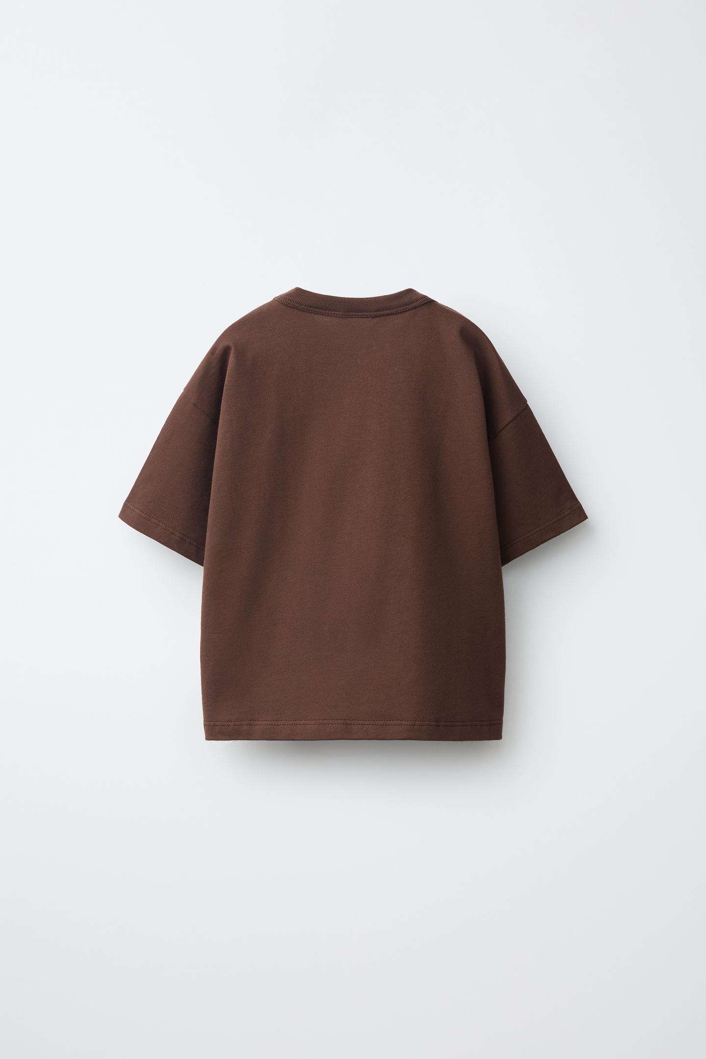 Детская футболка Zara Paddington™ Flock Print, цвет: Коричневый — фото 2