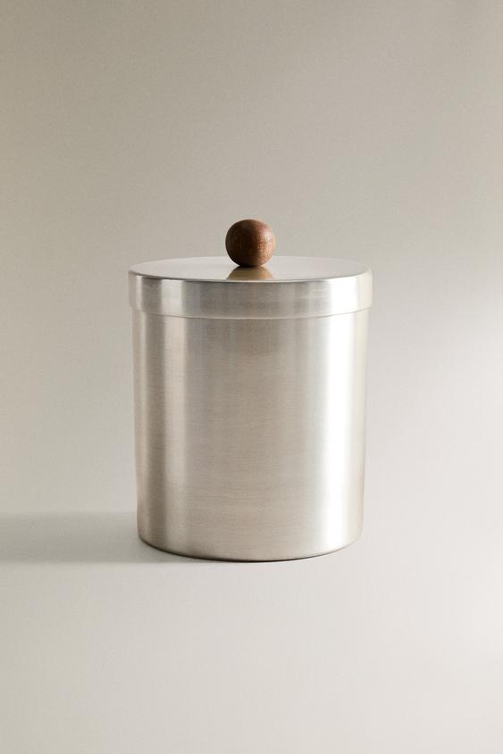 METAL BATHROOM STORAGE JAR - Silver | ZARA United States
