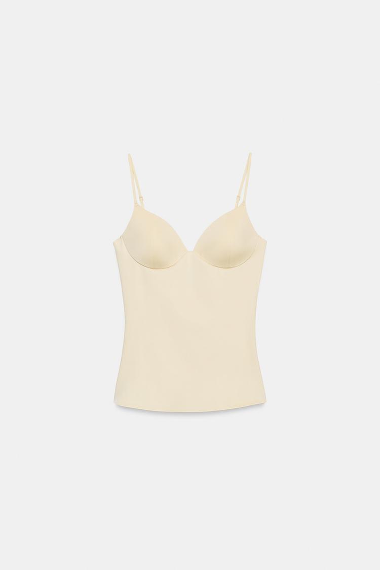 POLYAMIDE BLEND BUSTIER TOP