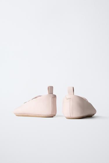 LEATHER BALLERINAS - Pink by Zara - Image 4