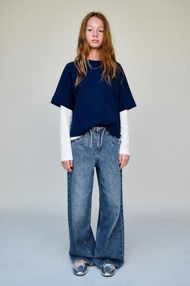 WIDE-LEG JEANS - Blue by Zara