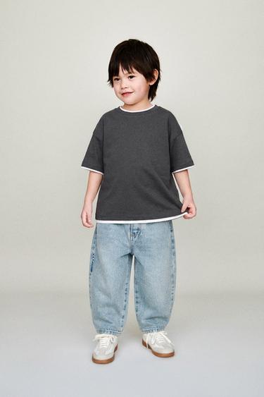 JEANS BALLON OVERDYE - Bleu clair de Zara