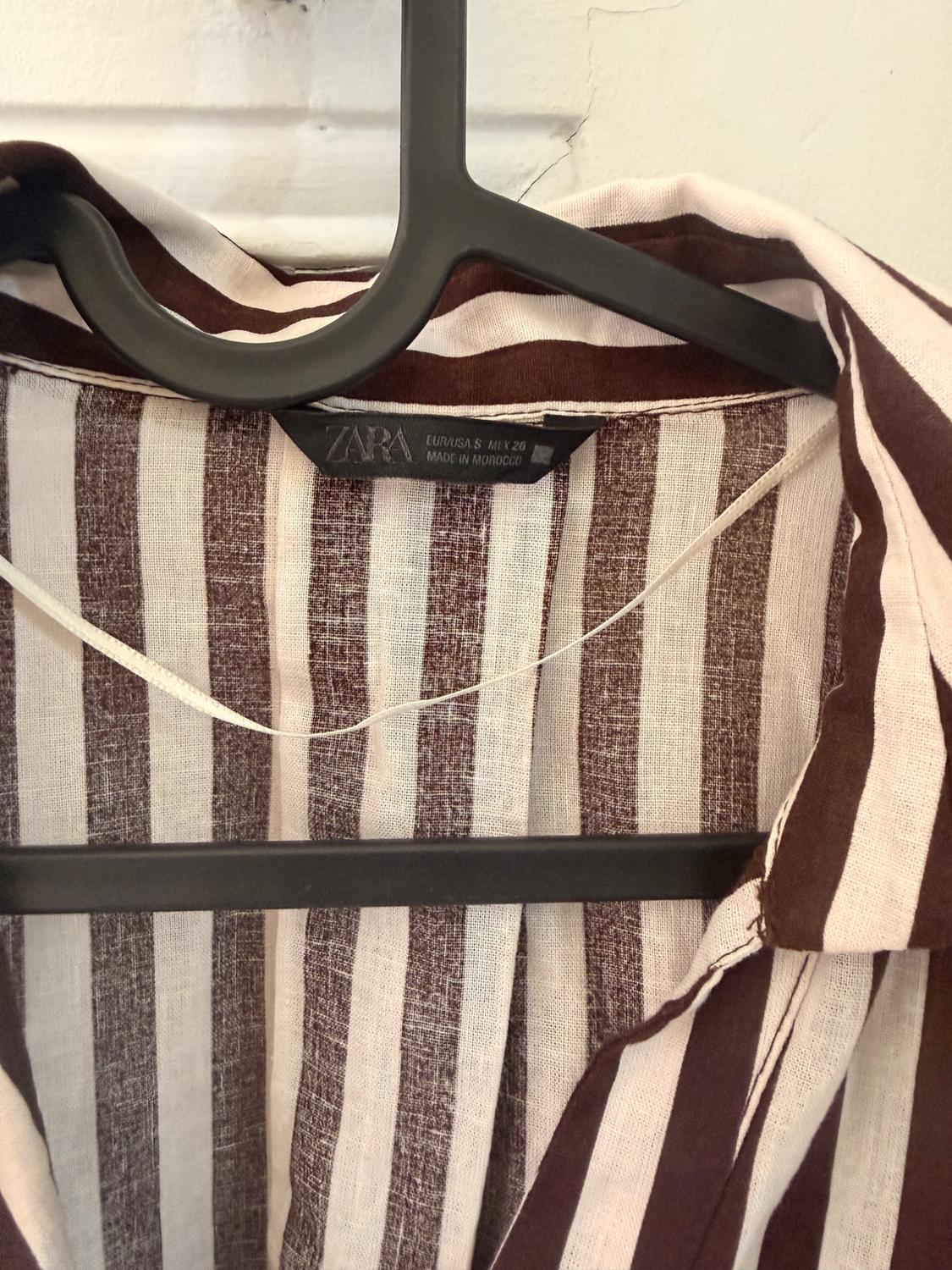 CHEMISE À RAYURE MARRON ET BLANCHE - Image 3