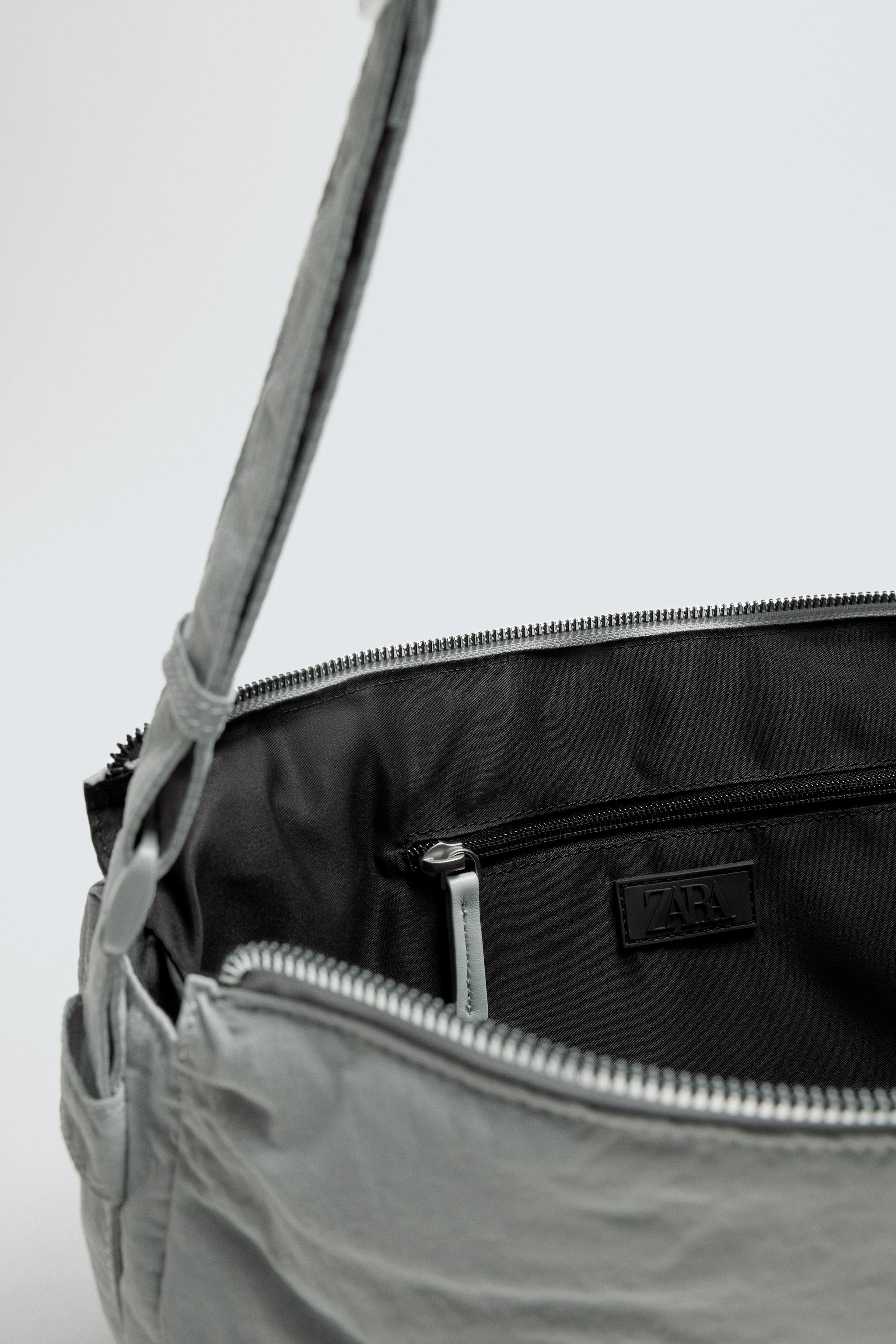 ナイロンフラップクロスボディバッグ - ブラック | ZARA Japan ナイロンフラップクロスボディバッグ - ブラック | ZARA Japan