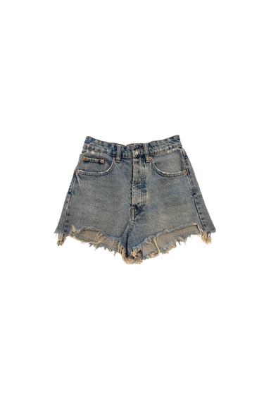 FRAYED DENIM SHORTS