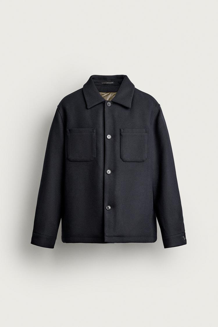 CONTRAST PADDED OVERSHIRT