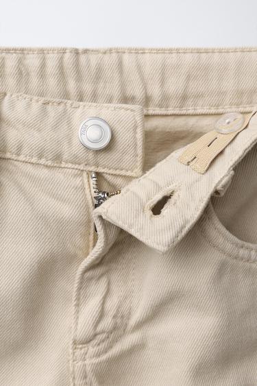 EMBROIDERED WIDE-LEG TROUSERS - Beige by Zara - Image 2