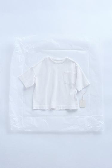 TIMELESS - RUSTIC T-SHIRT WITH POCKET - White by Zara