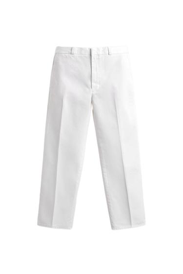 PANTALÓN CHINO OVERSIZED FIT - Blanco de Zara
