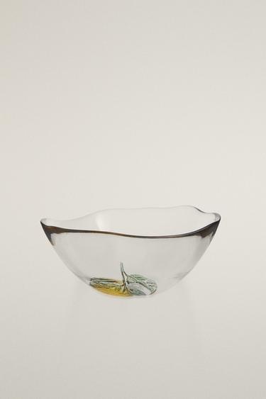 GLASS LEMON BOWL - Yellow by Zara