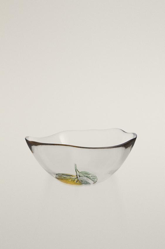 GLASS LEMON BOWL - Yellow by Zara - Image 0