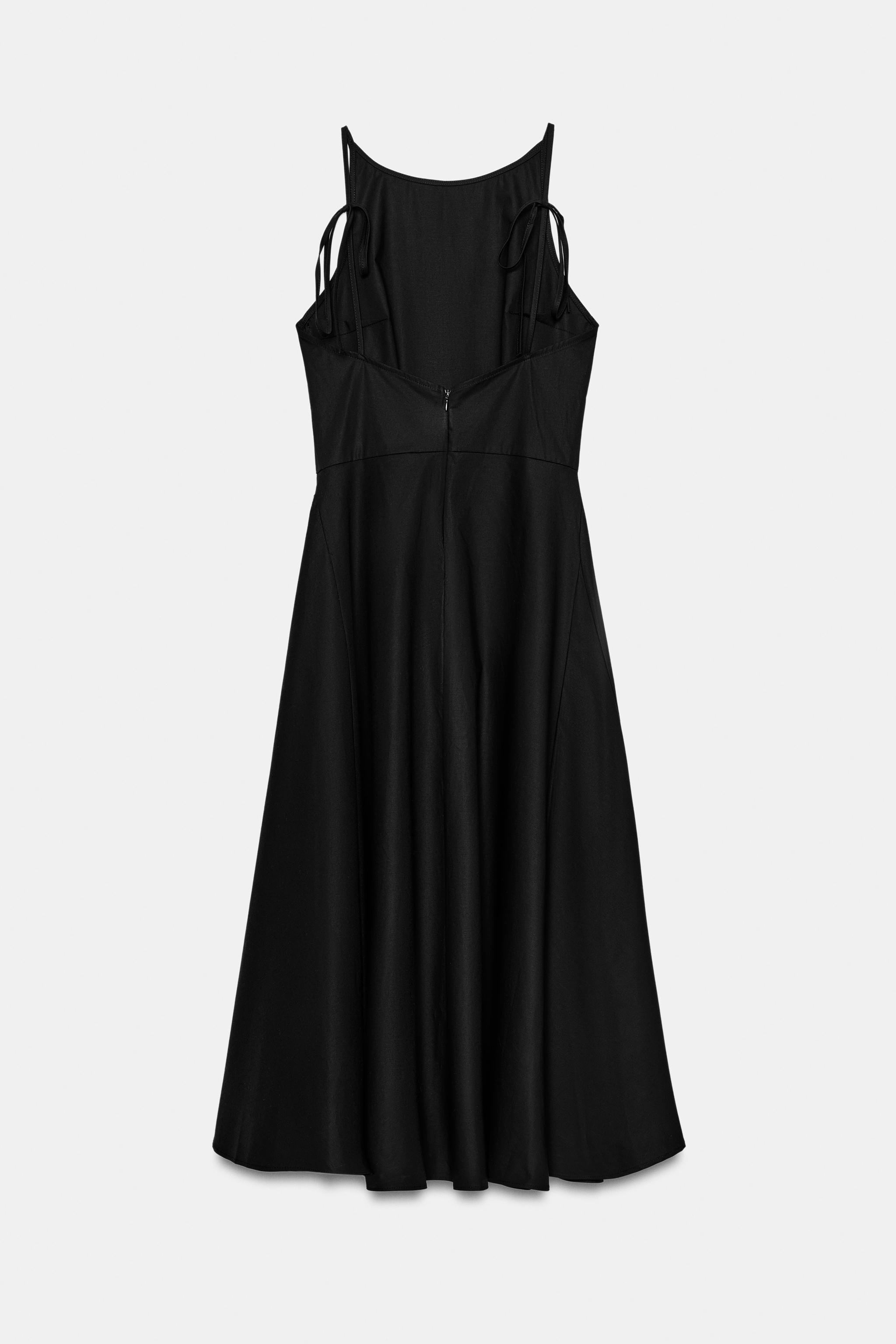 ROBE MI-LONGUE EN GABARDINE ÉVASÉE