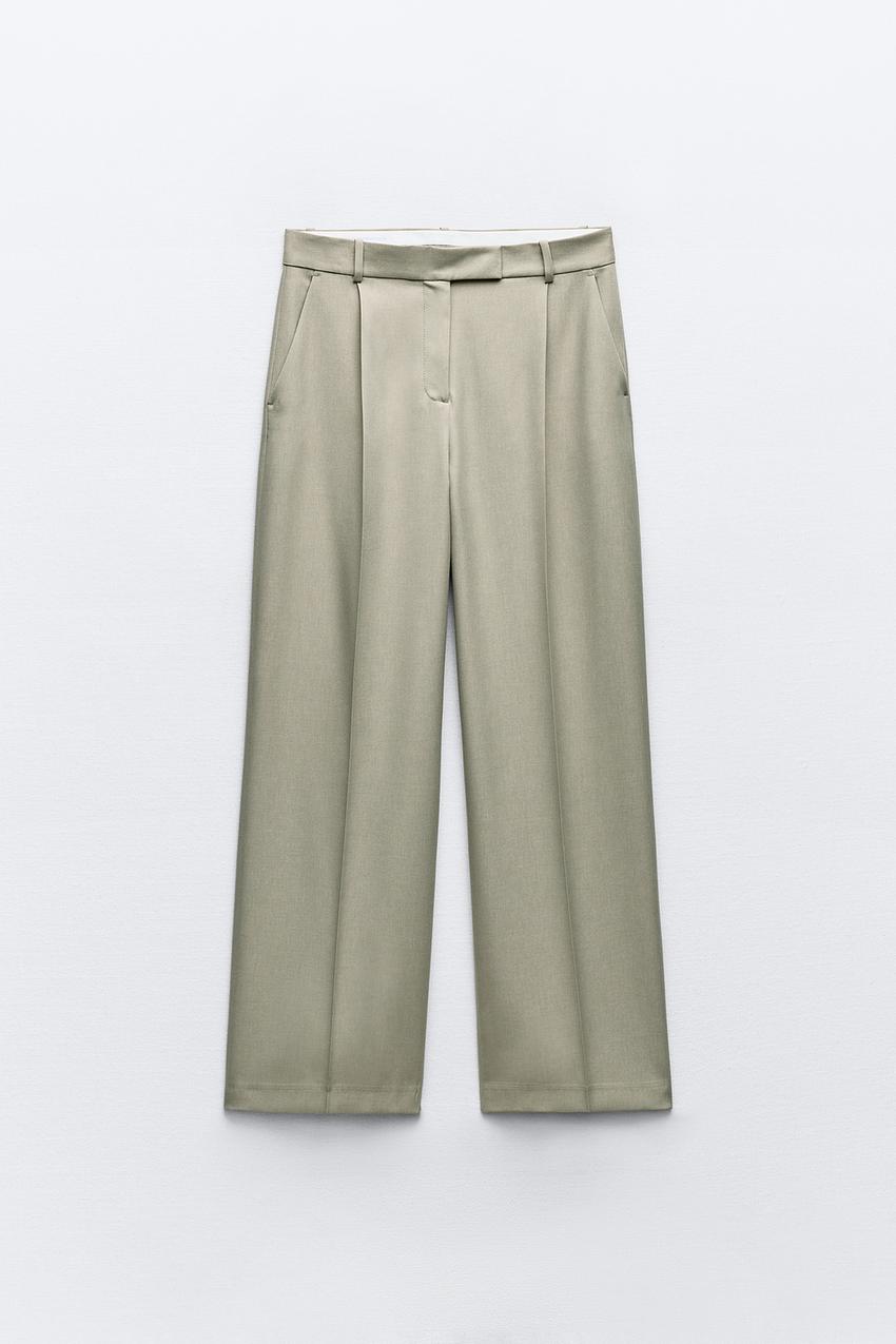 CARROT FIT TROUSERS WITH BELT - camel