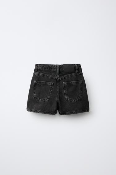 FALDA PANTALÓN DENIM - Negro de Zara