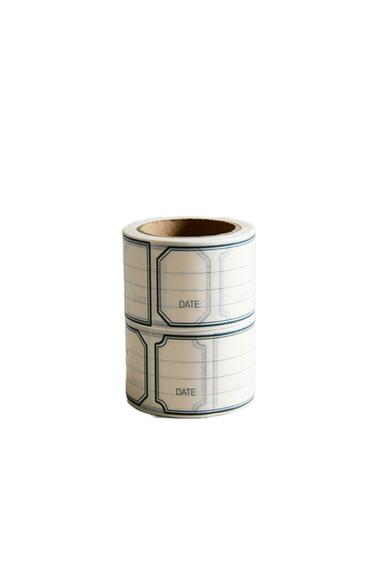 ADHESIVE DATE LABEL ROLL SET (PACK OF 2) - Light beige by Zara