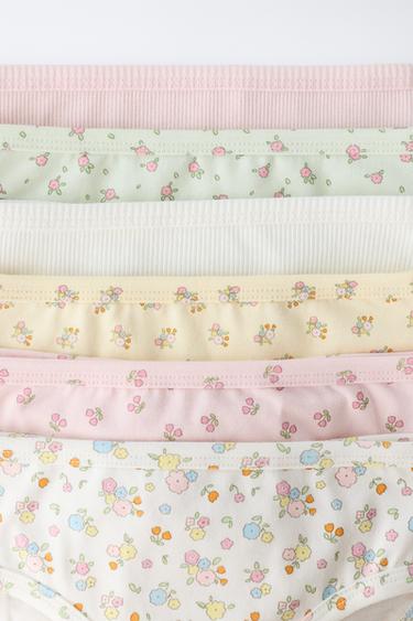 1.5-6 YEARS/ PACK OF SIX FLORAL BRIEFS - Multicoloured by Zara