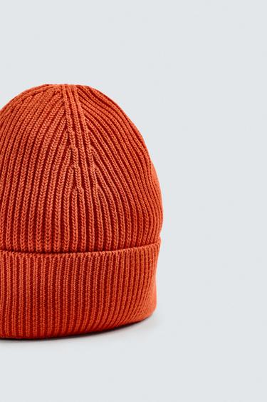 BASIC KNIT BEANIE - Orange by Zara - Image 2