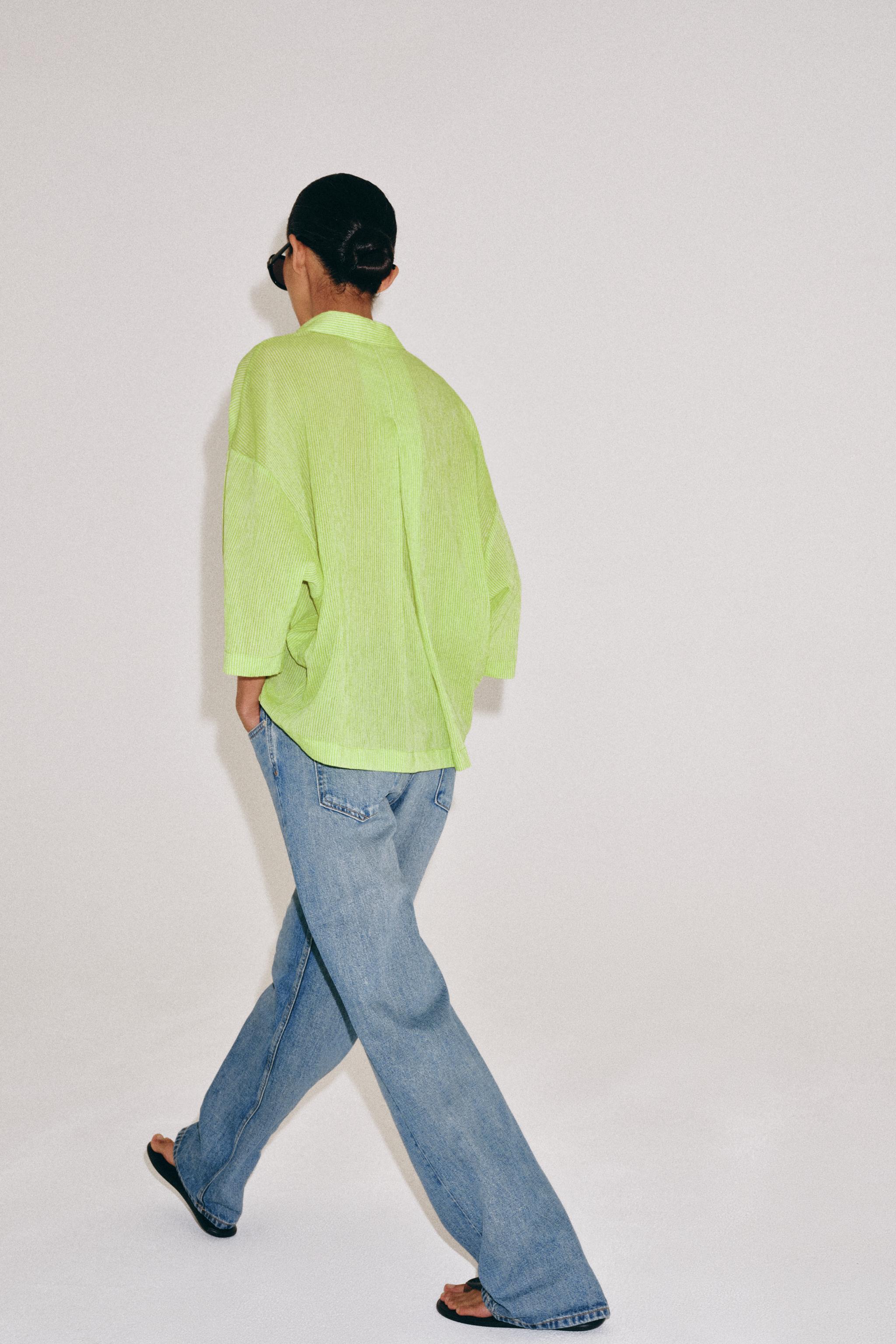 Женские рубашки Zara SHORT SLEEVE SHIRT ZW COLLECTION — фото 4