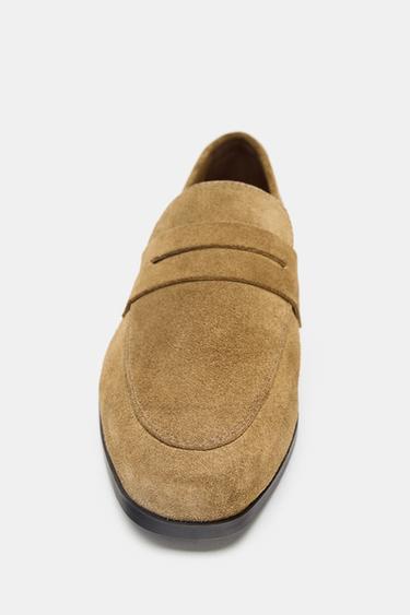 SPLIT SUEDE LOAFERS - Sand Brown by Zara - Image 3