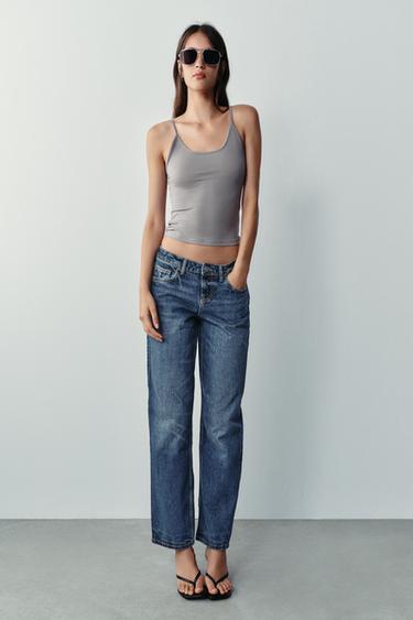 Z1975 LOW-RISE REGULAR JEANS - Blue by Zara