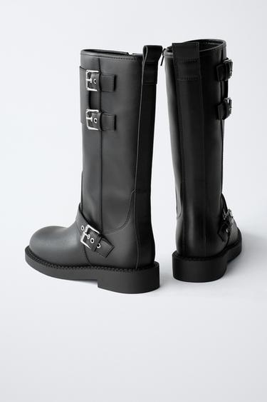BOTTES HAUTES BIKER - Noir de Zara - Image 4