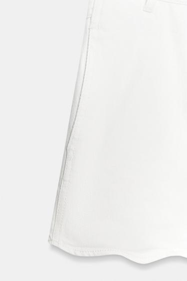 Z1975 DENIM SKORT WITH WAVY HEM - White by Zara - Image 10