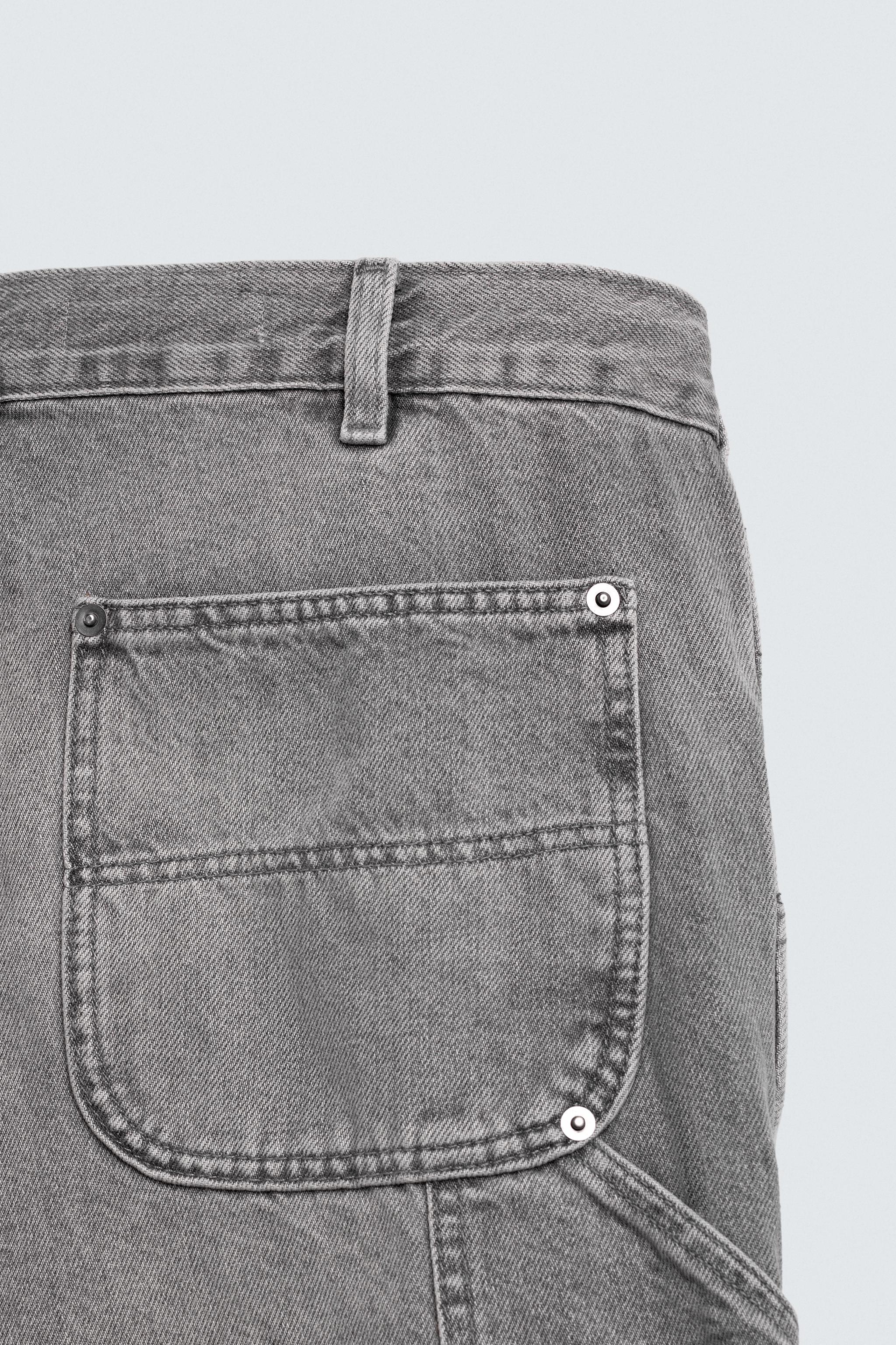 WASHED CARPENTER POCKET JEANS