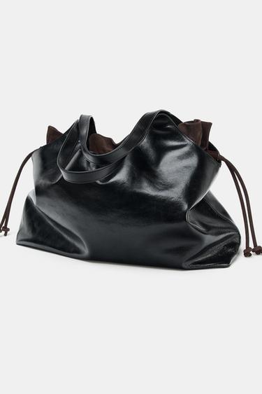 SAC MAXI SHOPPER EN CUIR ÉDITION LIMITÉE - Chocolat de Zara - Image 5