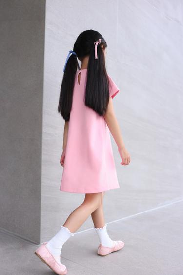 SET 4 THUN BUỘC TÍNH ĐÍNH NƠ DA LỘN - Kaki từ Zara