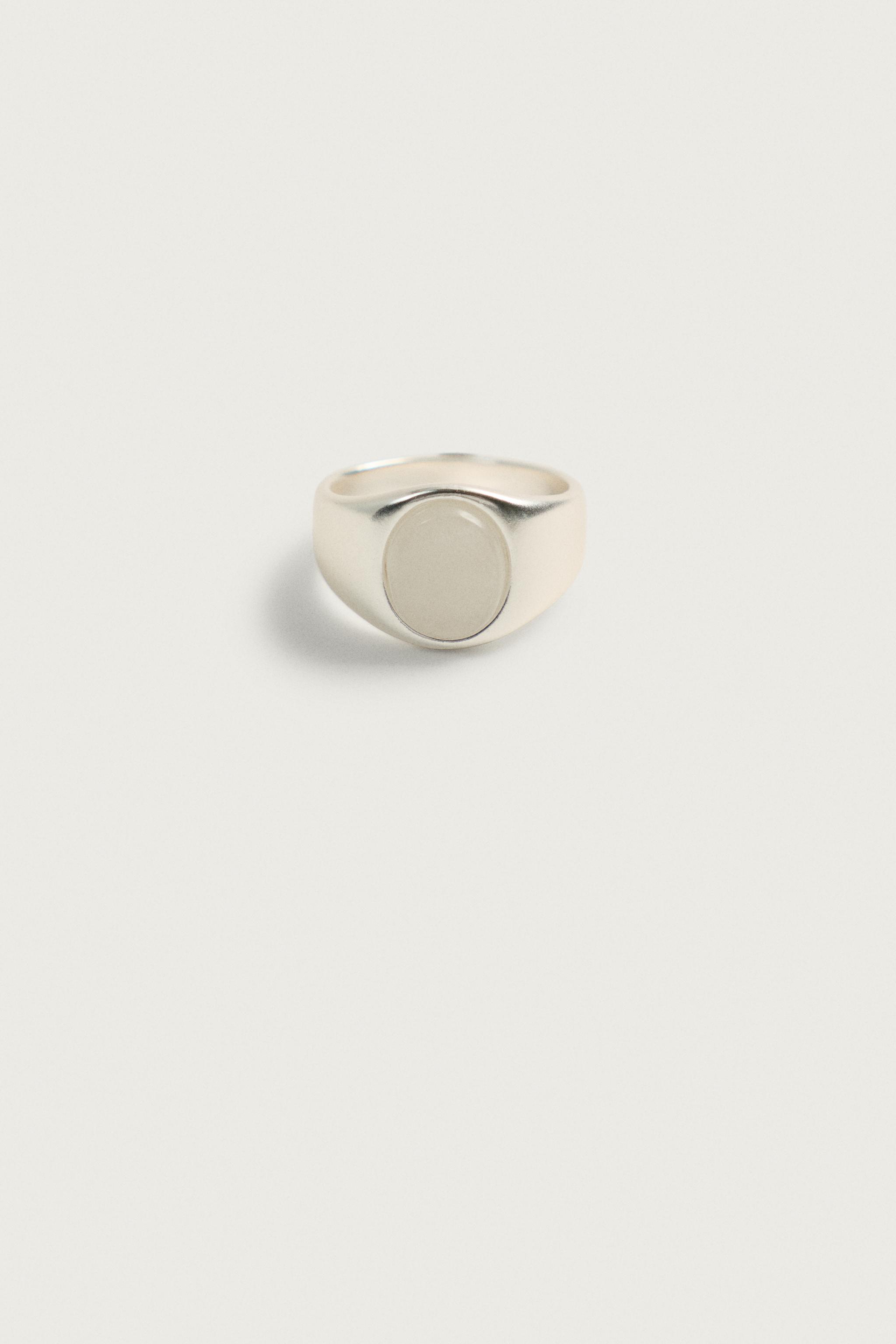Мужские аксессуары Zara COMBINED STONE SIGNET RING — фото 6