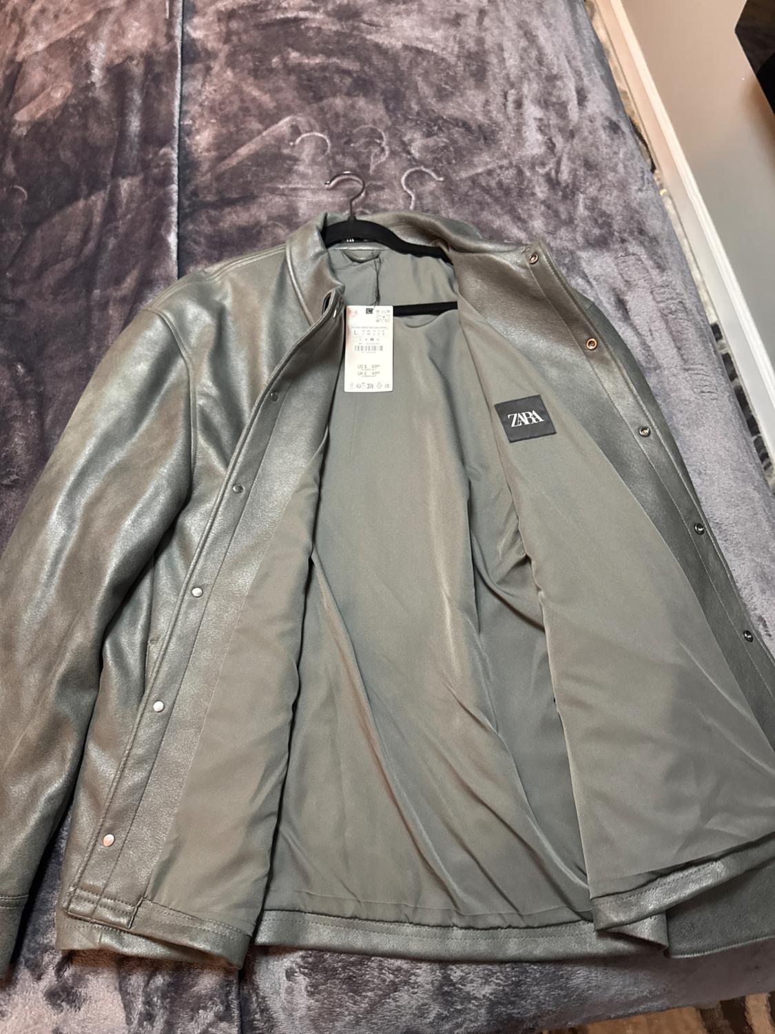 FAUX LEATHER OVERSHIRT - Image 3